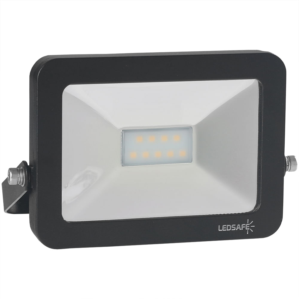 Ledsafe®---Refletor-LED-10W-Design-Preto-|-Branco-Quente--3000K--1